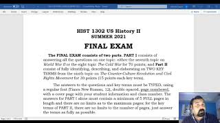 FINAL EXAM Instructions