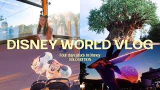 DISNEY WORLD SOLO VLOG | Stuck in Disney, Hollywood Studios, Animal Kingdom, Saratoga Springs!