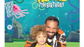 Drake Celebrates Son Adonis 7th Birthday With Sweet SpongeBob-Themed Photos #drake #adonis #birthday