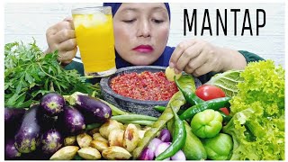 MUKBANG LALAPAN MENTAH SAMBEL TERASI || TANPA NASI MUKBANG INDONESIA #mukbanglalapanmentahtanpanasi