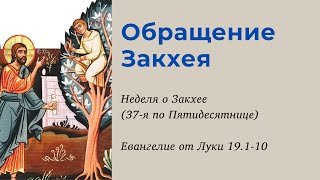 Беседы о Евангелии. Обращение Закхея (Лк.19.1-10)