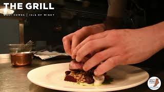 Preparing a Rump steak in a Restaurant kitchen - timelapse