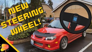 Changing the Steering Wheel on the Mazda Protege5!