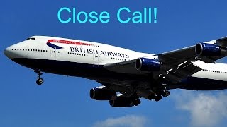 Close call! British Airways 747-400 and Delta 757-200 approach to JFK