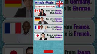 #Vocabulary Booster #Countries and Nationalities #Enlarge Your Vocabulary!