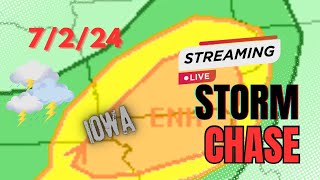 🔴LIVE Storm Chaser - Tornado Threat - IOWA - Discussing Hurricane Beryl!