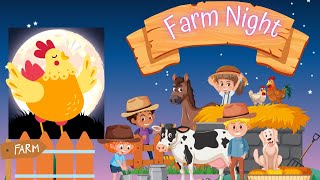 "Old MacDonald’s Night Farm Song | Fun Animal Sounds & Sleep Rhyme for Kids | Cocomelon-Inspired"