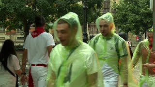 Fuerte granizada en Pamplona en el Día Grande de San Fermín