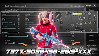 New Update 3.3 🔱Best Sensitivity code + Control Settings Pubg Mobile/Bgmi Sensitivity 2024