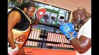 Carlos Takam Training in Las Vegas with Dewey Cooper