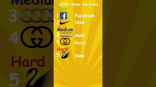 Brand quiz #viral #memes #music #funny #learning #shortvideos