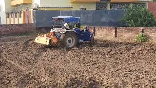 Rotavator with #farmtrac60 #virelvideo #farming #rotavator #farming #shortfeed