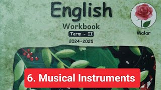 3rd standard term 2 English unit 6 Ennum Ezhuthum work book answers/Musical instruments