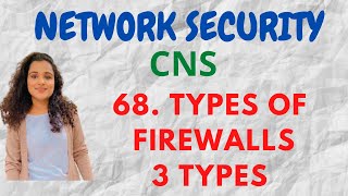 68. Types Of Firewalls - 3 Types  |CNS|