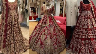 Latest bridal first day dresses 👗 lehngha / maxi / frocks red dresses trendy designs