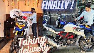 🤩Finally Taking Delivery of my New SuperBike BMW G310 GS New Polar White Sport 2023 BS6🤩