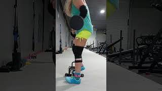 Reverse lunges and barbell curls with perform better roller 4x8 @ 64