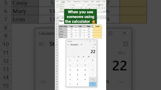 NEVER use the calculator when using Excel 😂 #shorts