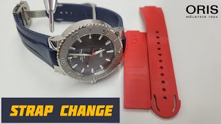 How To Change ORIS AQUIS Rubber Strap, Using a ORIS Special Screwdriver