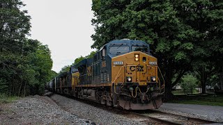 CSX ES40DC 5406 leading on CSX M652 at Lattimore