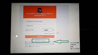 How to create account in GTU STUDENT portal