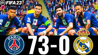 FIFA 23 - MESSI, RONALDO, MBAPPE, NEYMAR, ALL STARS - PSG 83-0 REAL MADRID  | UCL FINAL |