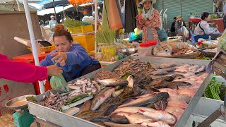 Routine Food & People Lifestyle in Morning Market- Vegetables, Fish, Chicken, Meats