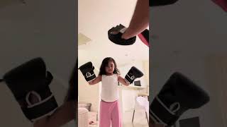 boxing litle 4 year old girl #boxing #fun#selfdefance