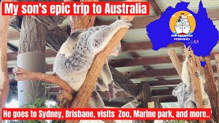 My son's Epic trip to Australia! He films his time in Sydney, Zoo, Marine park, & beaches for you!