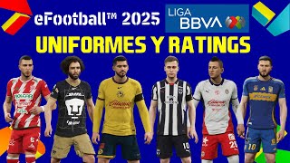 eFootball 2025 | Liga MX | Uniformes y Ratings