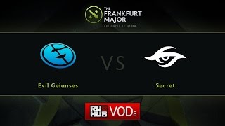 Secret vs EG Game 2 - The Frankfurt Major 2015 UB Finals | Team Secret vs Evil Geniuses