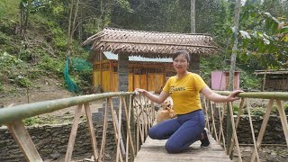 How to make a bridge out of bamboo, make bridge railings - Wild life beauty with farm in the forest