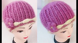 Easy to crochet the flower hat free tutorial