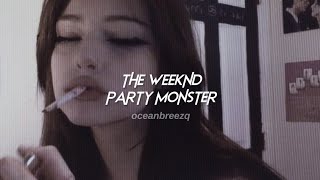 the weeknd-party monster (sped up+lyrics+reverb) "she mine,oh, girl bump a line" // tiktok version