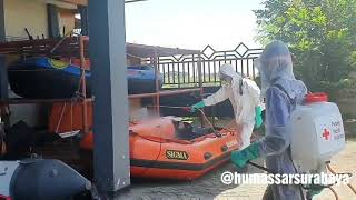 Pembersihan dan Penyemprotan Disinfektan Kantor Pencarian dan Pertolongan Surabaya