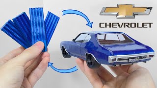 Превращение пластилина в машину Chevrolet chevelle SS, 82 часа работы за 16 минут