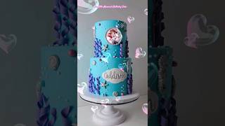 Save this for your next mermaid party🫧🧜‍♀️🎂 #thelittlemermaid #mermaidcake #ariel #Disney #mermaid