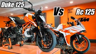 2022 KTM RC 125 Vs Duke 125 BS6 Full Detailed Comparison | Which One Is Best 🤔 |