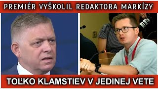 PREMIÉR VYŠKOLIL REDAKTORA MARKÍZY. TOĽKO KLAMSTIEV V JEDINEJ VETE.