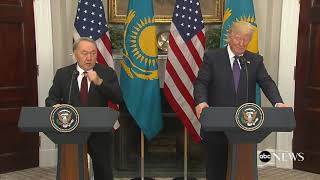 Pres. Donald Trump, Kazakhstan President Nursultan Nazarbayev hold joint news conference |