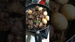 Adobo atay with boild egg