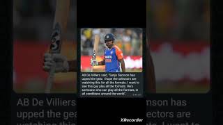 AB de Villiers reacts on Sanju Samson from