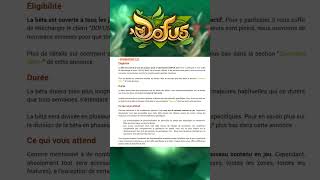 DOFUS : LES INFOS CONCERNANT DOFUS UNITY ! #dofus #shorts #jeuxvidéo #gaming #ankama #dofusunity