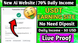 New Usdt Earning Site Usd Mining Site 2024 Best Investment Usdt Earning Website