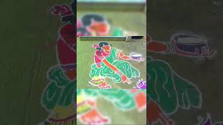 Festival Rangoli designs//Temple Rangoli designs #youtubeshorts #shortvideo #viral #rangoli