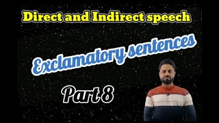 Direct and Indirect speech, Exclamatory sentences