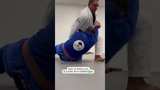 This how you can defense seat up single leg ✅🔥 #bjj #jiujitsu #seed13 #brazilianjiujitsu #whitebelt