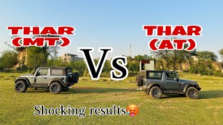 THAR (MT) Vs THAR (AT)🔥|| TUG OF WAR || SHOCKING RESULTS🥵|| ISHAN8777