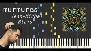 murmures (piano) - Jean-Michel Blais (Synthesia Tutorial | Official Sheet)