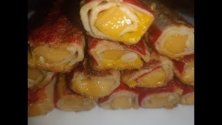 Жаренные крабовые палочки, фаршированные сыром. Вкуснейшая закуска